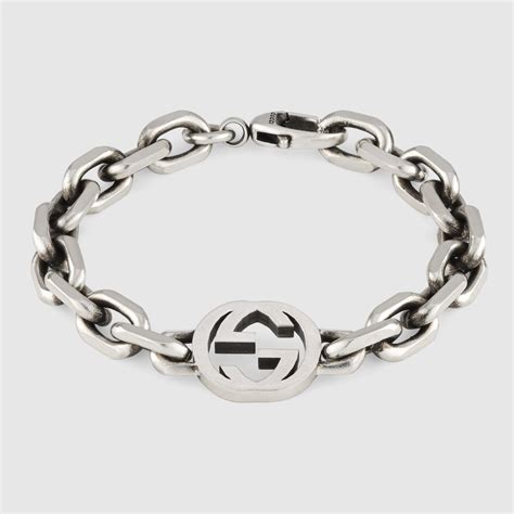 bracciale donna gucci buole gg argento|Bracciale .